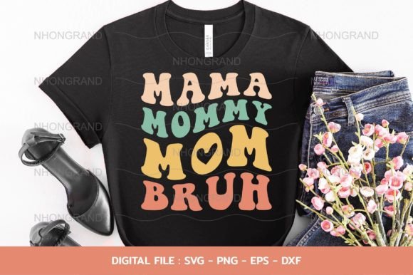 Groovy Mama Mommy Mom Bruh Heart SVG Review
